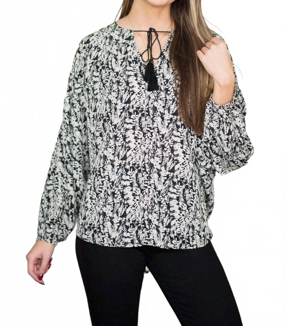 NEW DRESS FORUM kali printed top in black